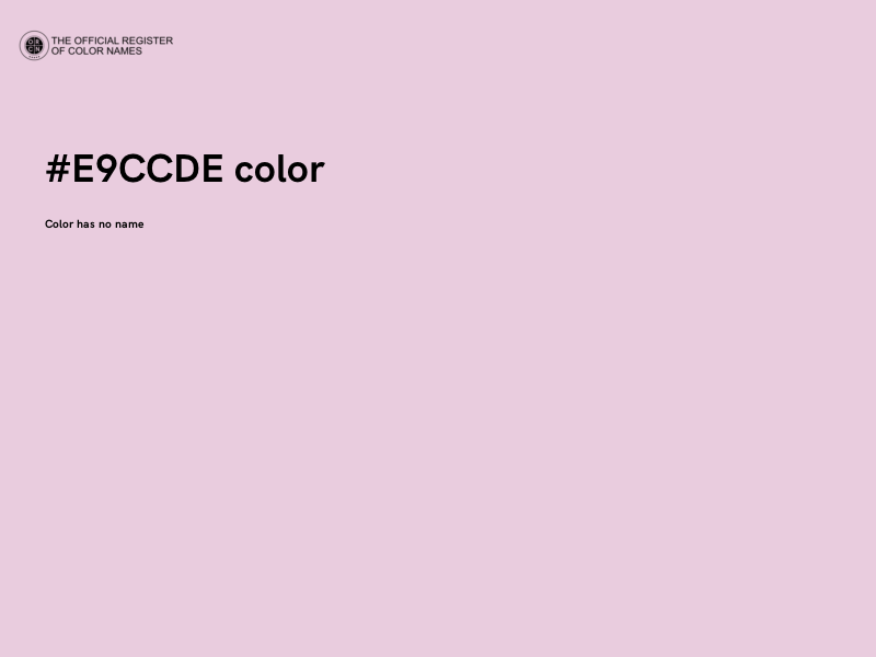 #E9CCDE color image