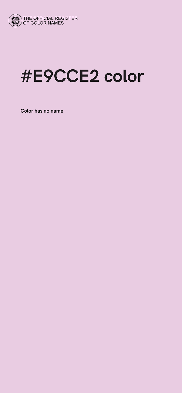 #E9CCE2 color image
