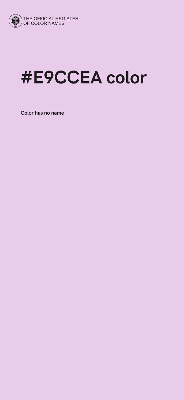 #E9CCEA color image