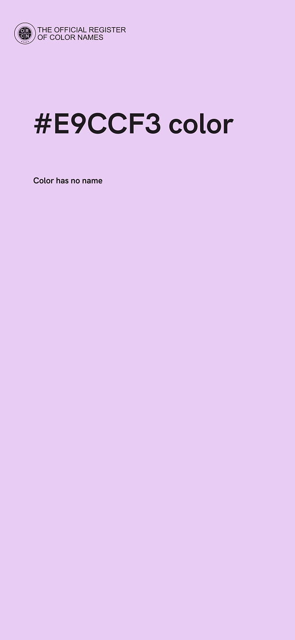 #E9CCF3 color image