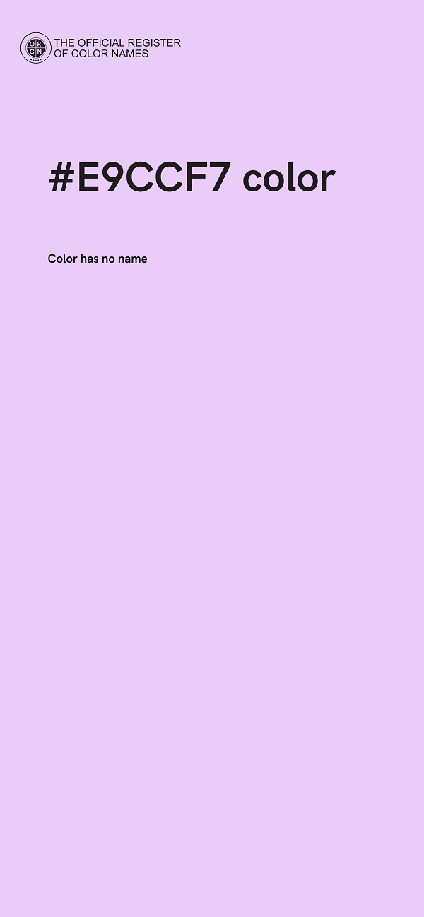 #E9CCF7 color image