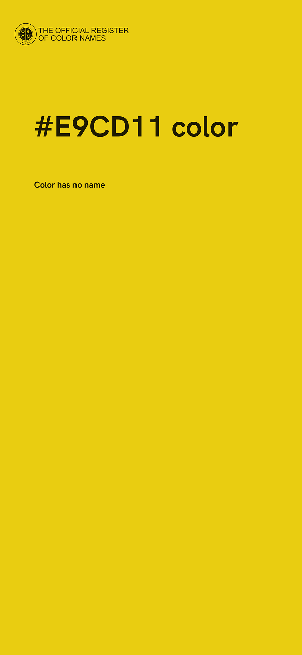 #E9CD11 color image