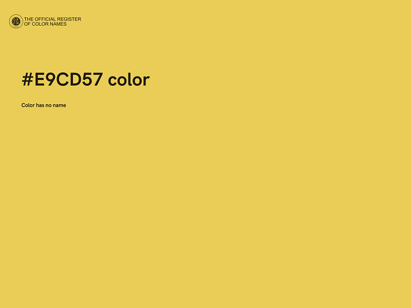 #E9CD57 color image
