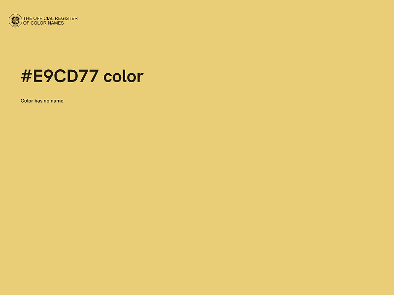 #E9CD77 color image