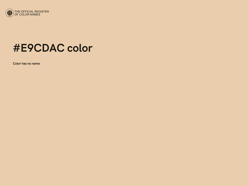 #E9CDAC color image