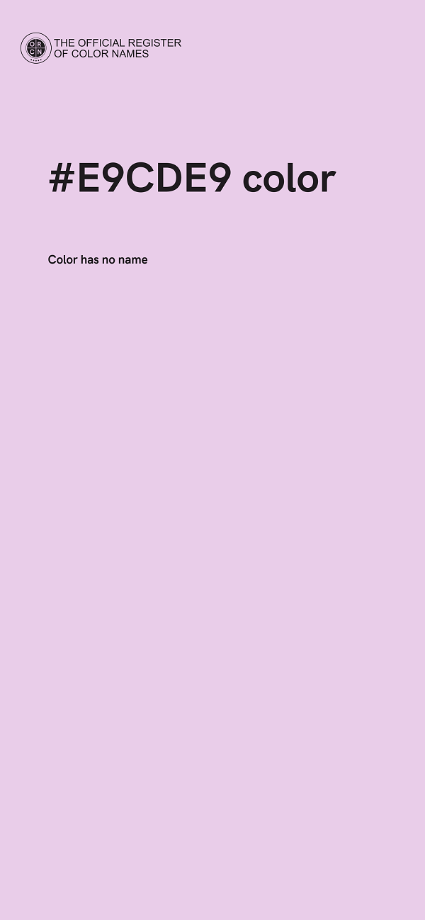 #E9CDE9 color image