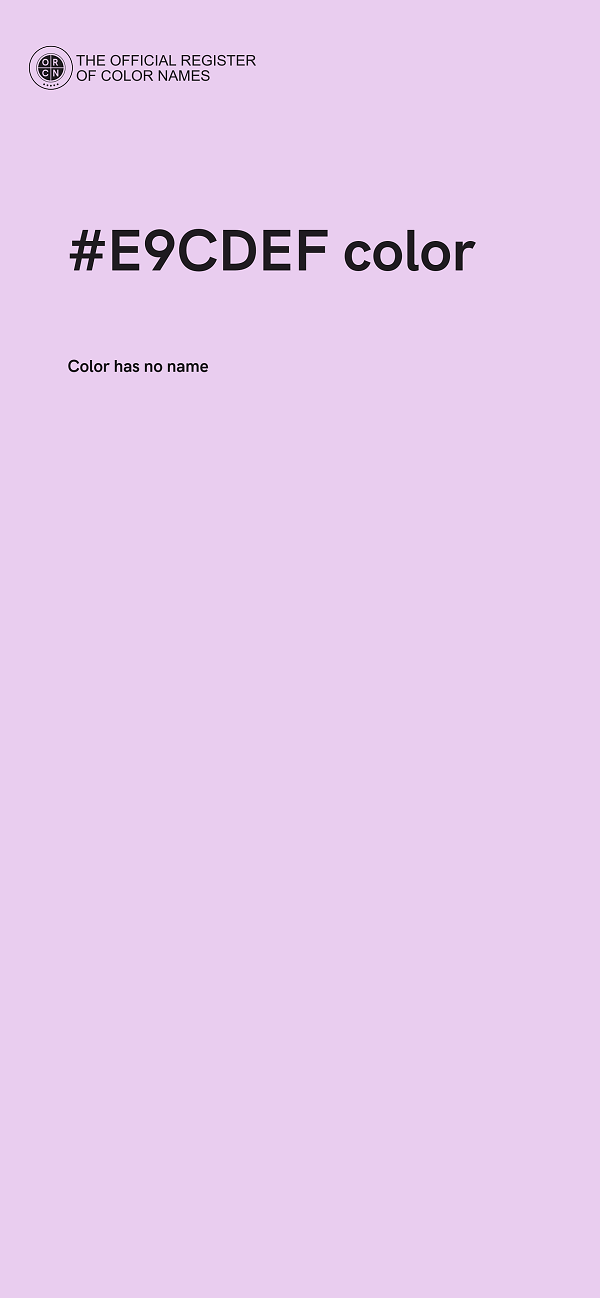 #E9CDEF color image