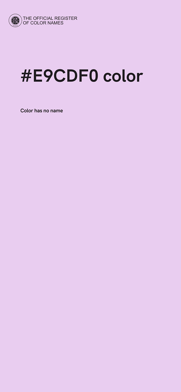 #E9CDF0 color image