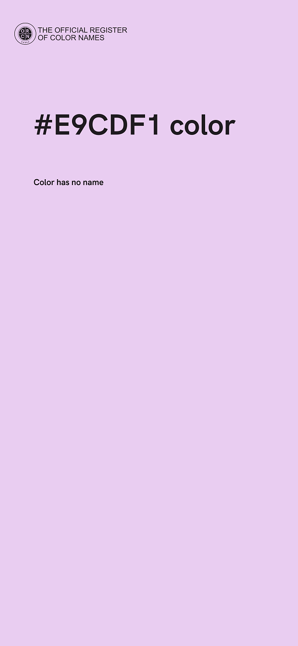 #E9CDF1 color image