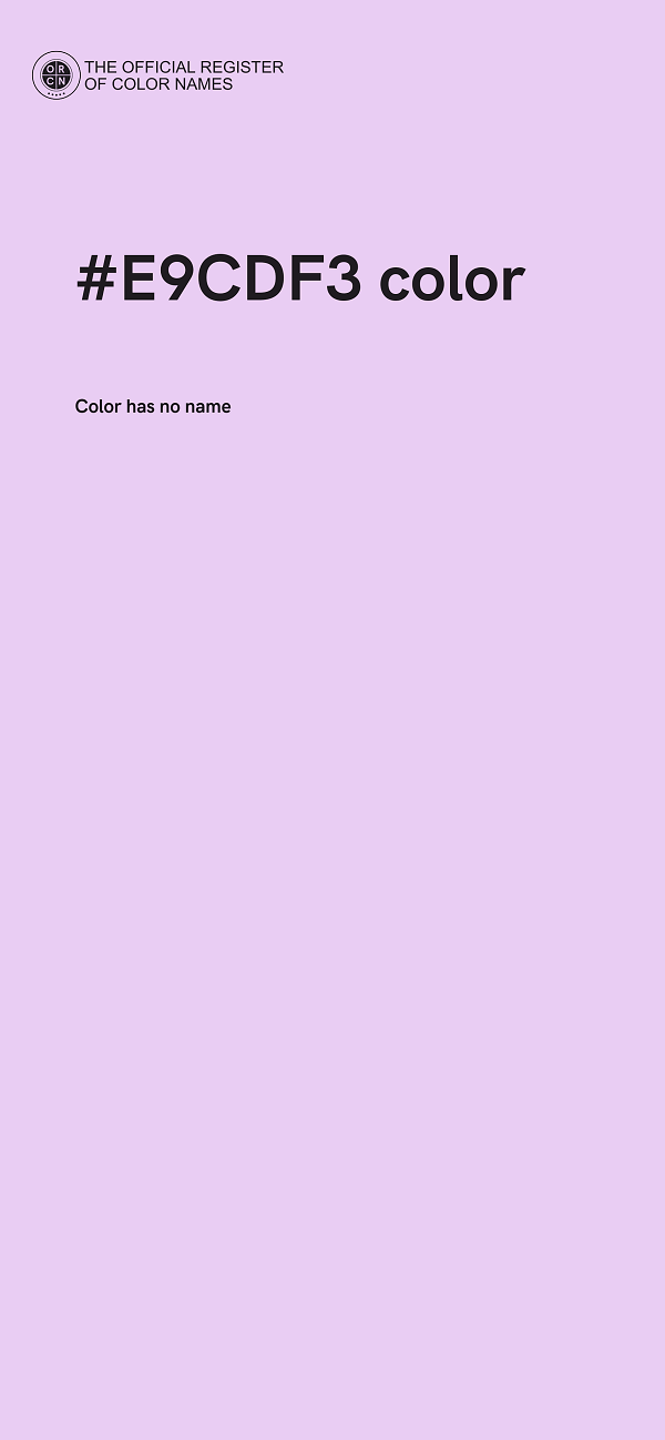 #E9CDF3 color image