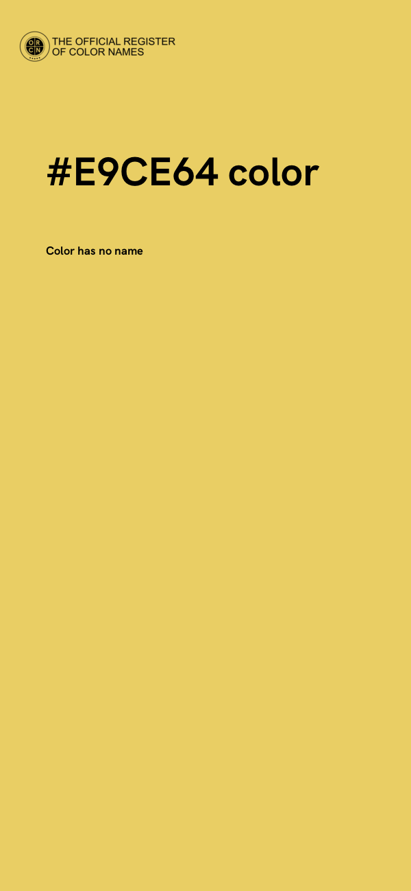 #E9CE64 color image