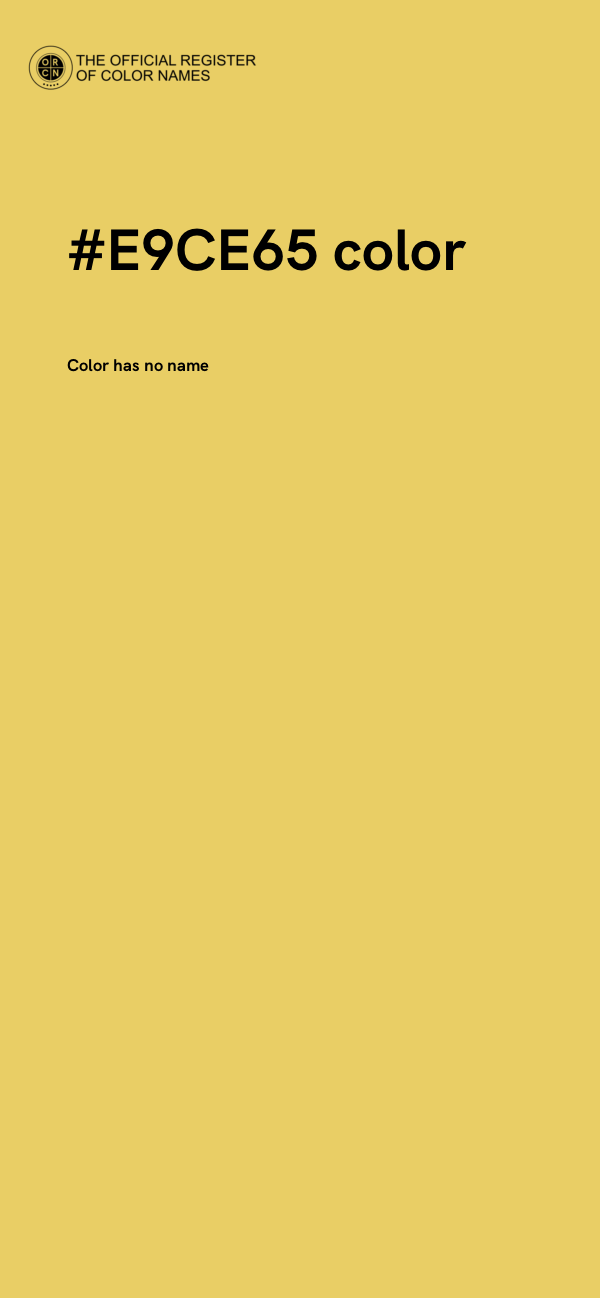 #E9CE65 color image