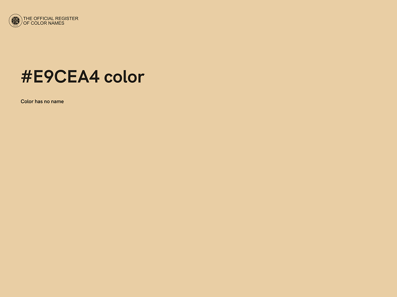 #E9CEA4 color image