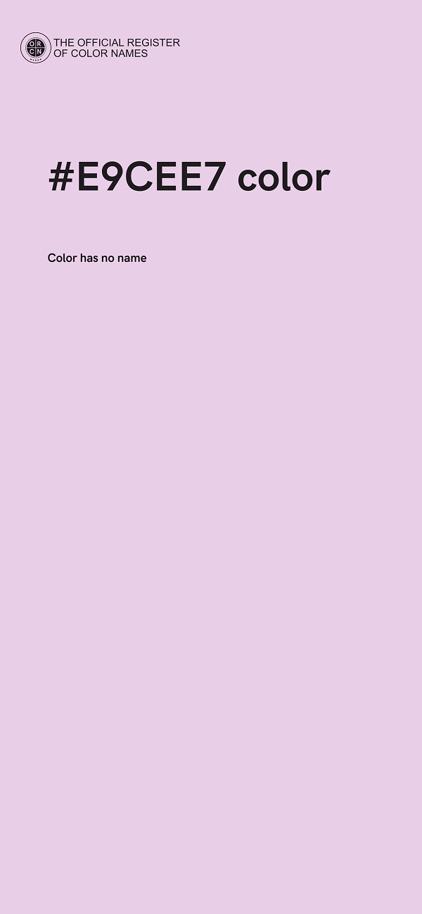 #E9CEE7 color image