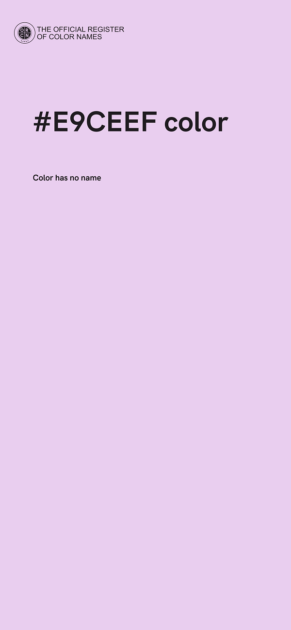 #E9CEEF color image