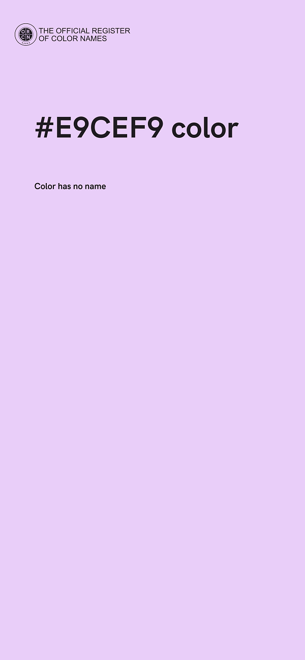 #E9CEF9 color image