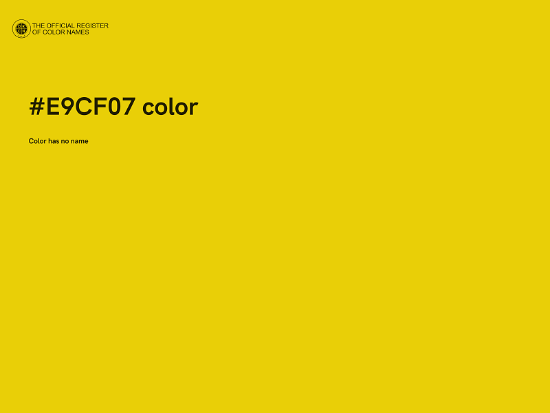 #E9CF07 color image