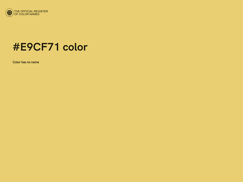 #E9CF71 color image