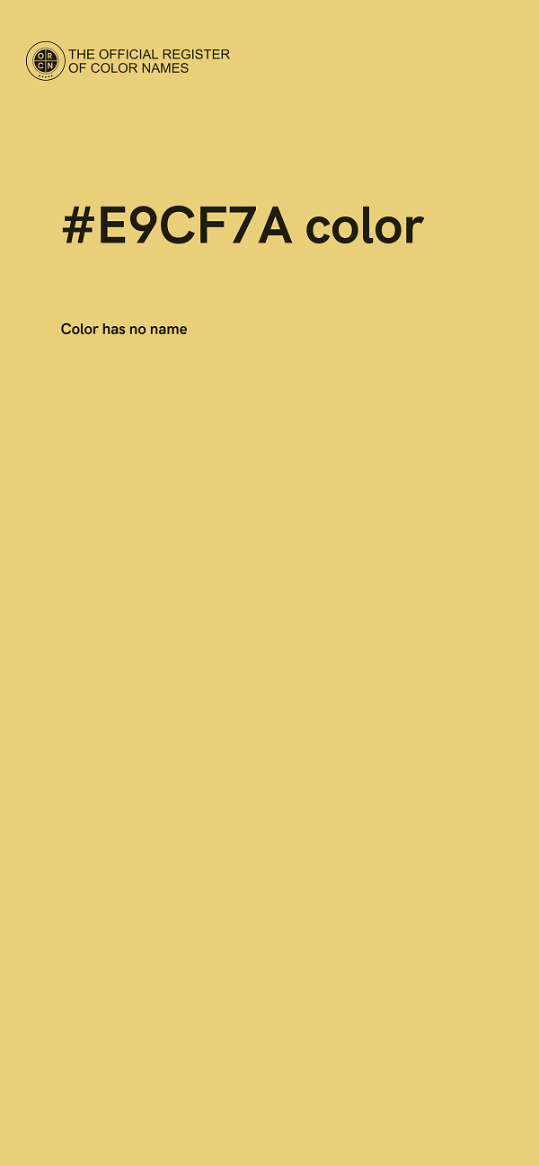 #E9CF7A color image