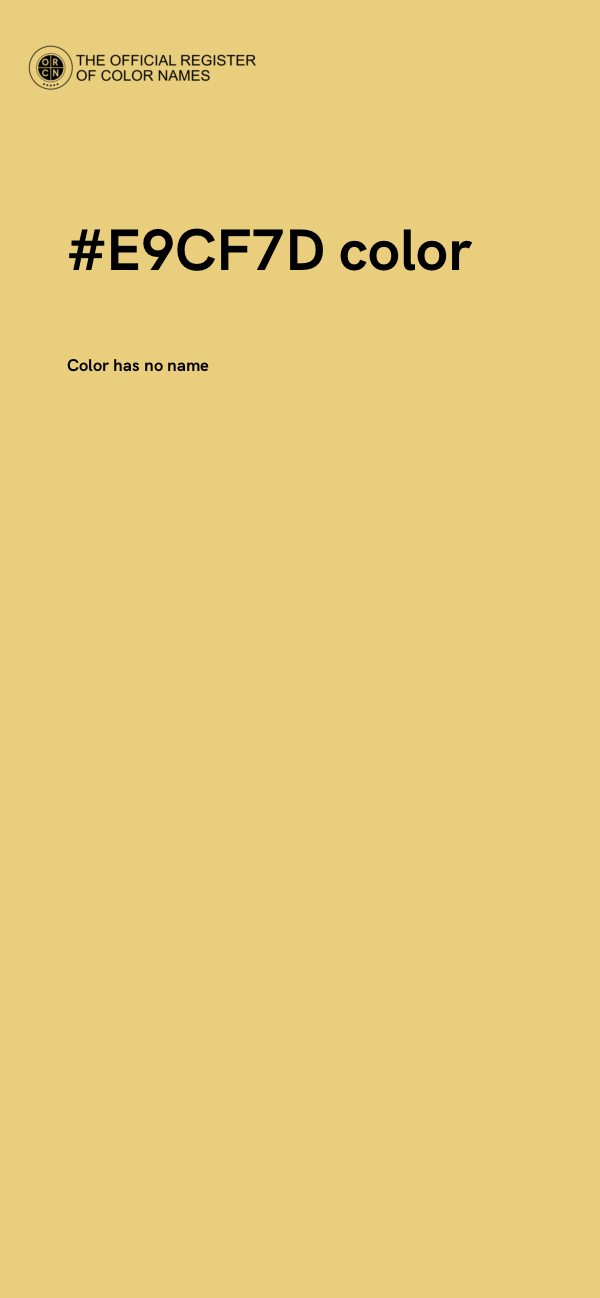 #E9CF7D color image