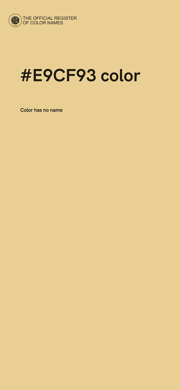#E9CF93 color image