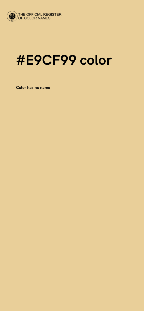 #E9CF99 color image