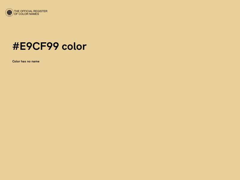 #E9CF99 color image