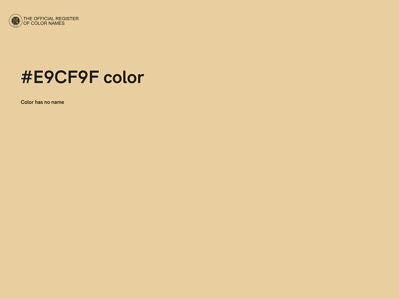 #E9CF9F color image