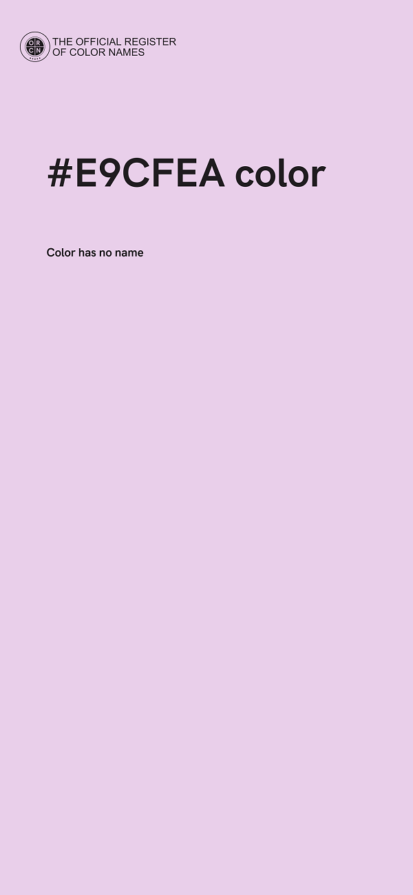 #E9CFEA color image