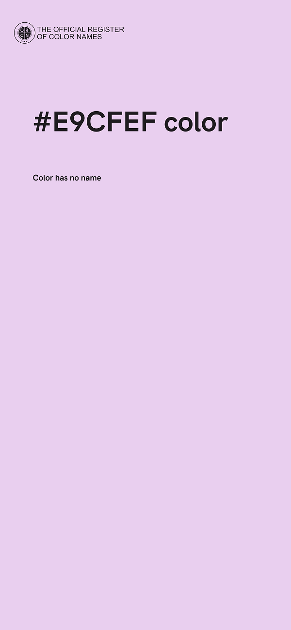 #E9CFEF color image