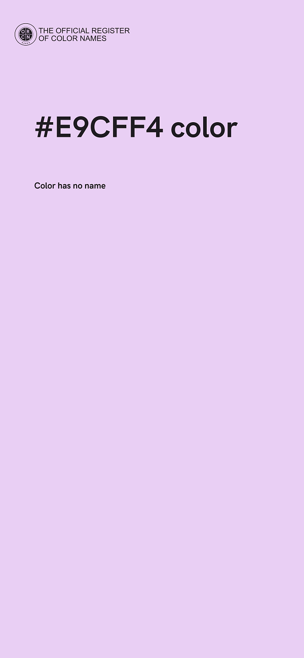 #E9CFF4 color image
