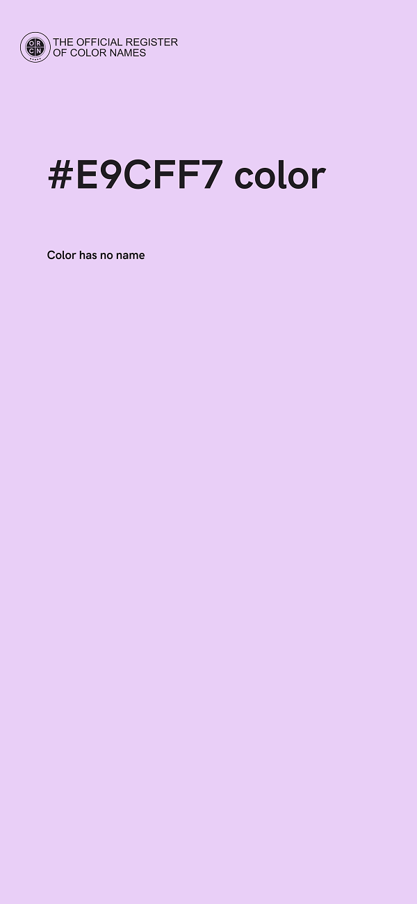 #E9CFF7 color image