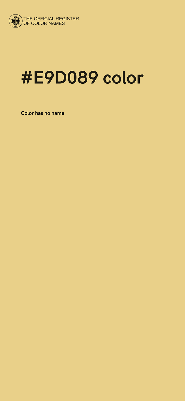 #E9D089 color image