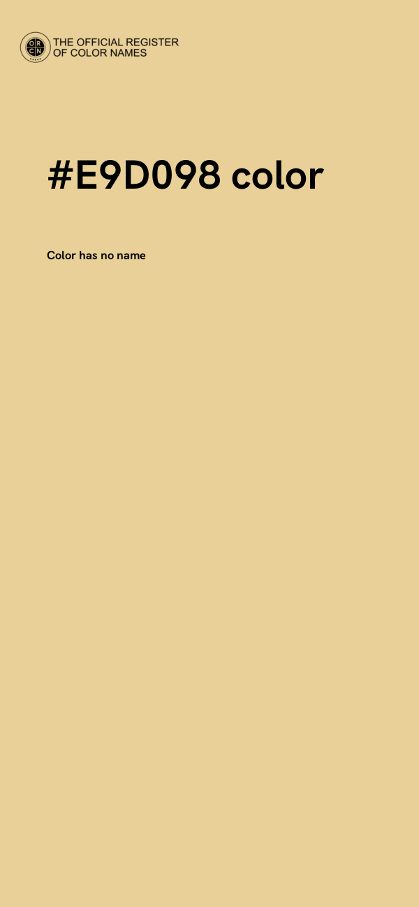 #E9D098 color image