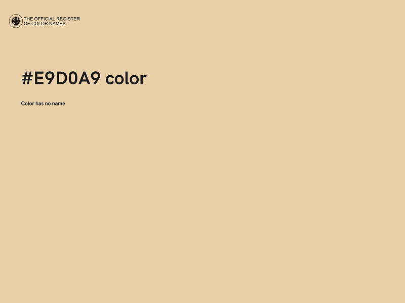 #E9D0A9 color image