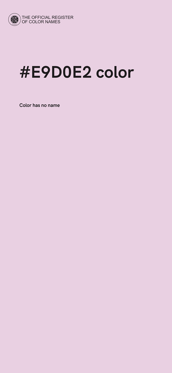 #E9D0E2 color image
