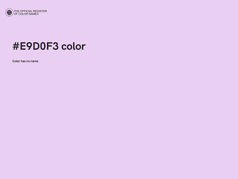 #E9D0F3 color image