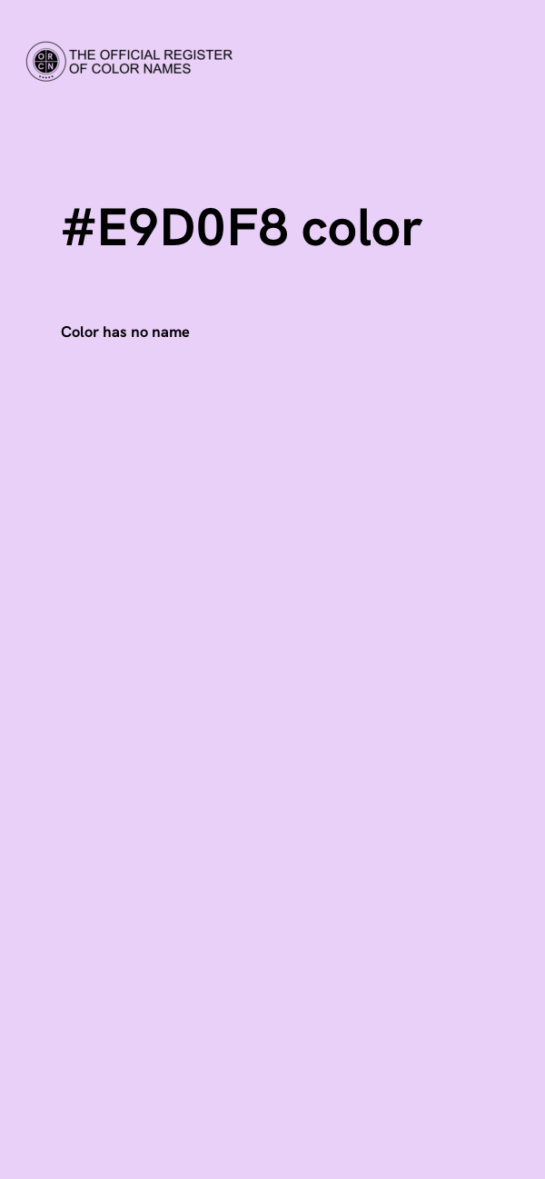 #E9D0F8 color image