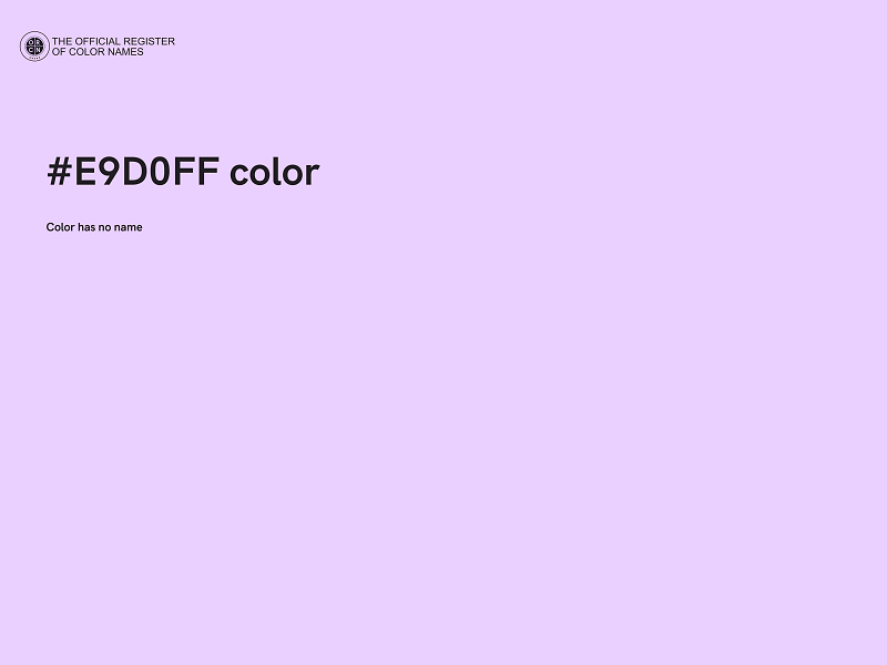 #E9D0FF color image
