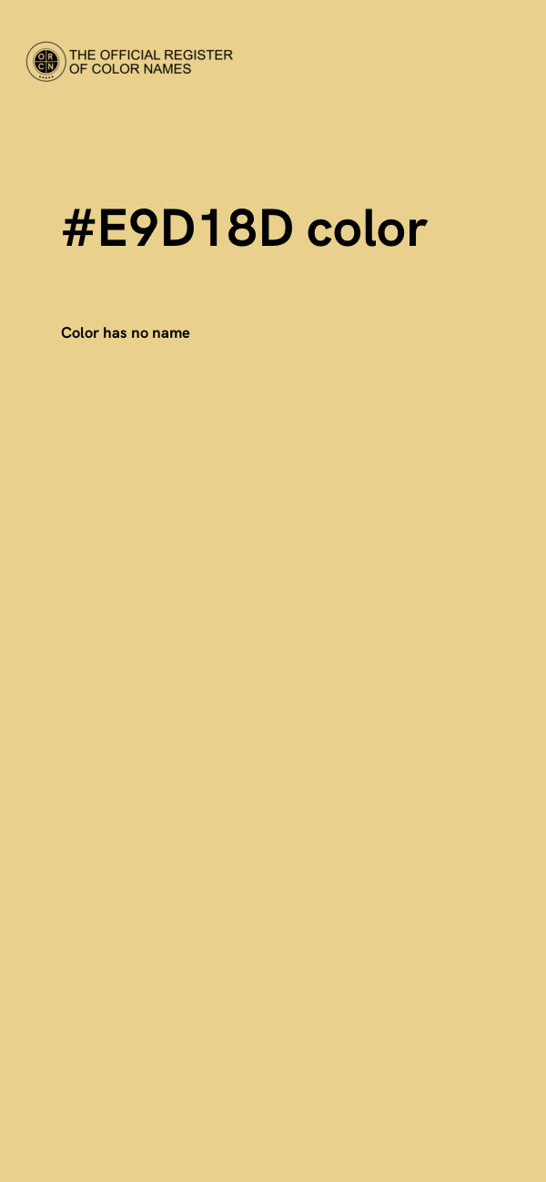 #E9D18D color image