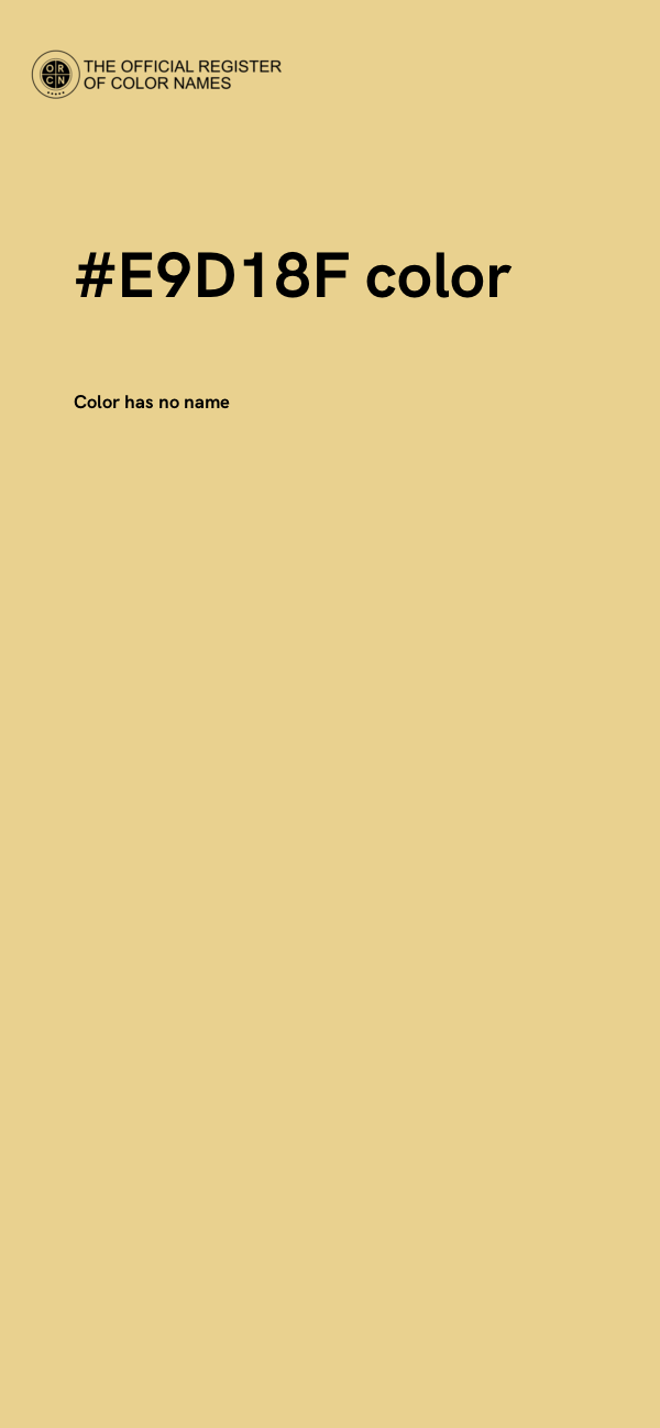 #E9D18F color image