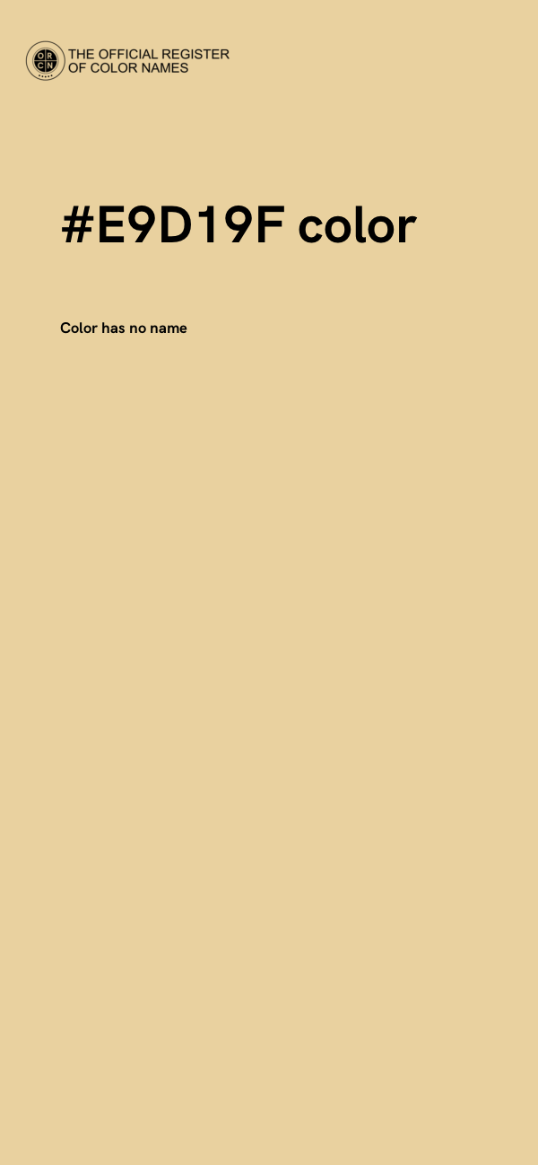#E9D19F color image