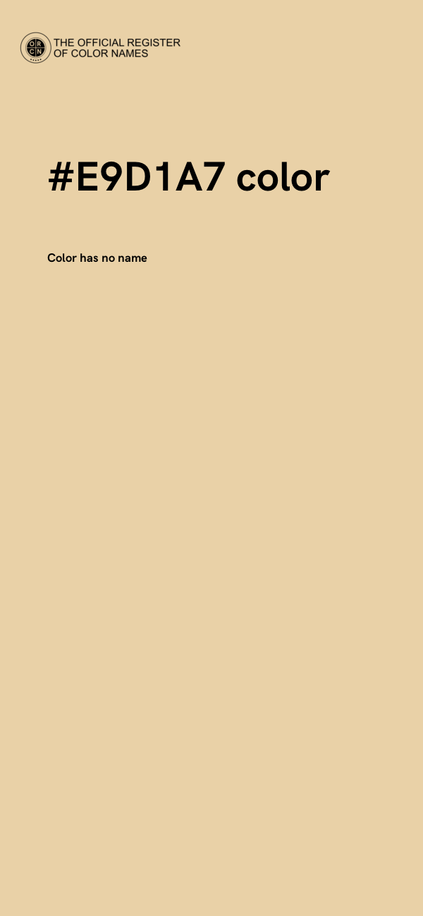 #E9D1A7 color image