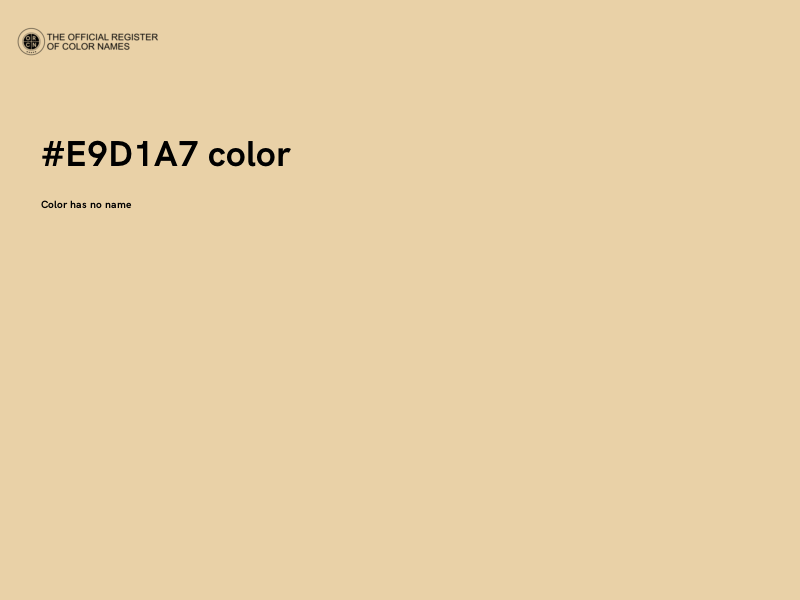 #E9D1A7 color image