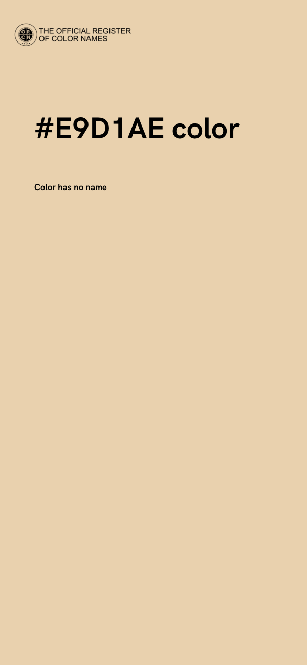 #E9D1AE color image