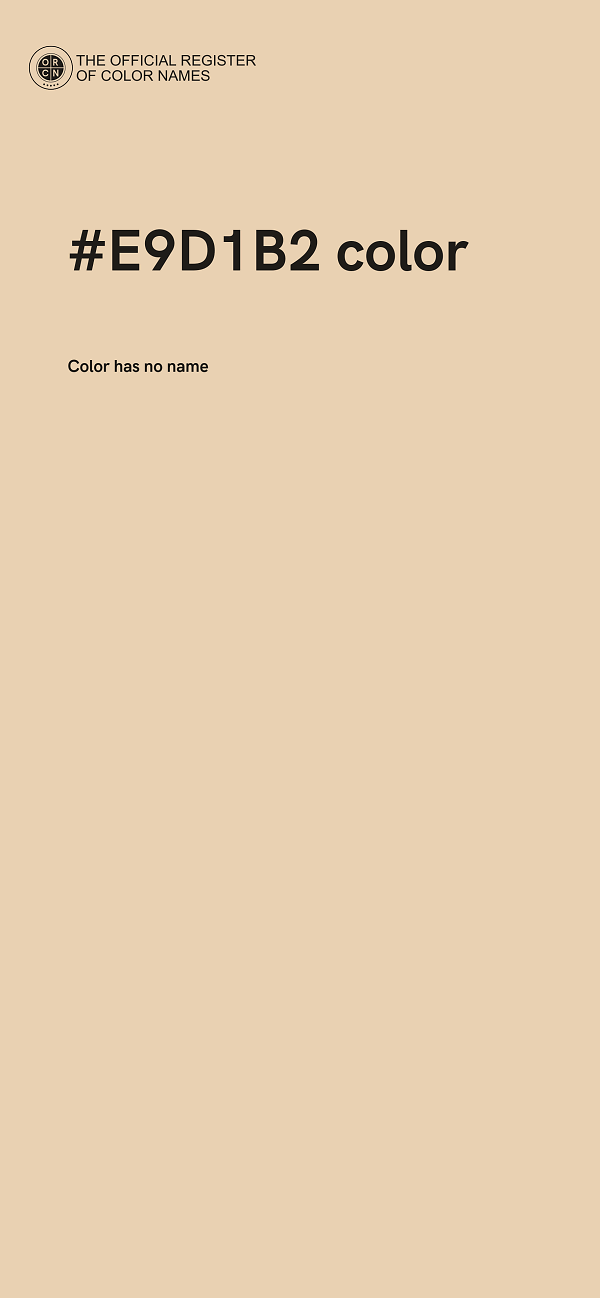 #E9D1B2 color image