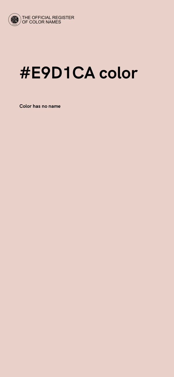 #E9D1CA color image