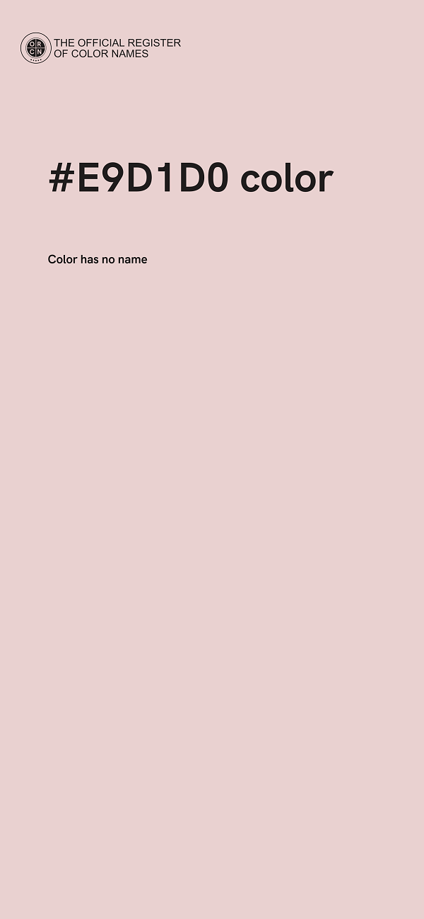 #E9D1D0 color image