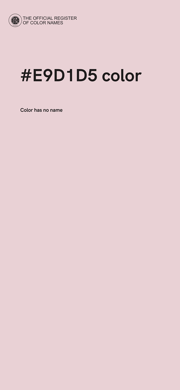 #E9D1D5 color image