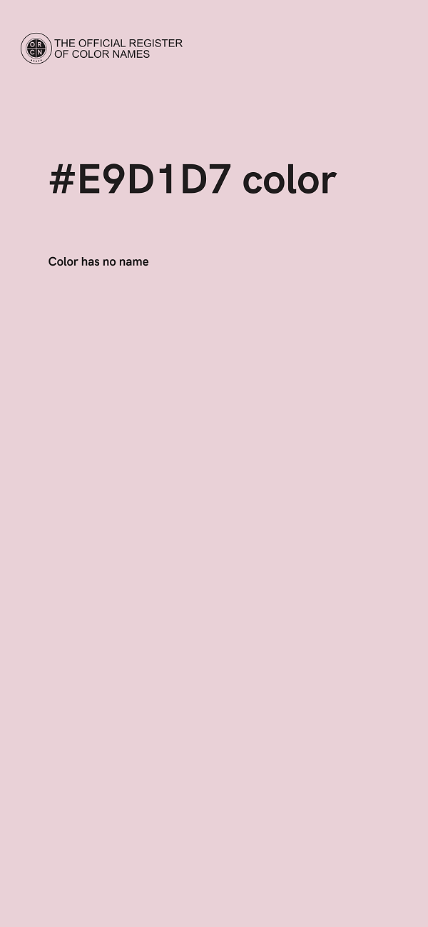 #E9D1D7 color image